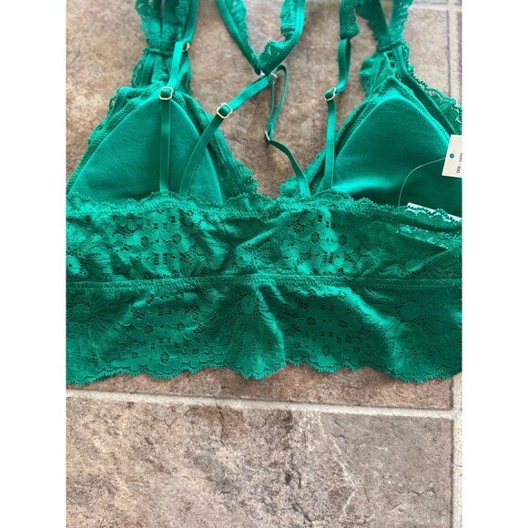 Aerie Fa La Lace Padded Bralette Green Alpine Size Small - Picture 8 of 9
